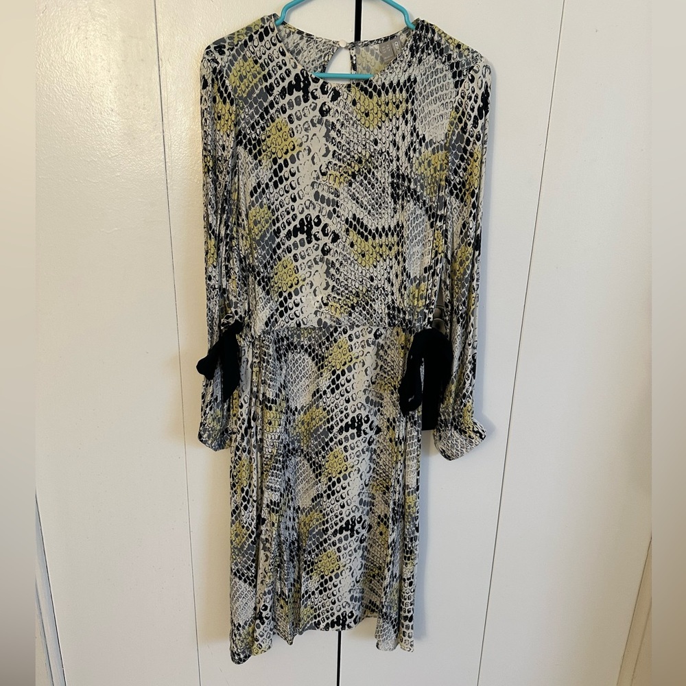 Snakeskin Tie Dress